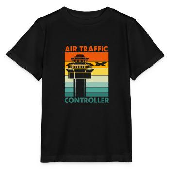 Contrôleur aérien - T-shirt bio MINI CREATOR Stanley/Stella Enfant - noir - Devant - Mikhail (115cm)