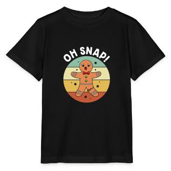 Lebkuchenmann Lebkuchenherz Lebkuchen Naschen - Stanley/Stella Kinder T-Shirt MINI CREATOR  - Schwarz - Vorne - Mikhail (115cm)