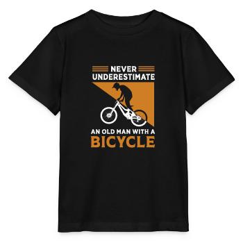 Mountainbike Mountainbiken Mountainbiker - Stanley/Stella Kinder T-Shirt MINI CREATOR  - Schwarz - Vorne - Mikhail (115cm)