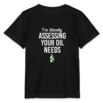 Huile essentielle - T-shirt bio MINI CREATOR Stanley/Stella Enfant - noir - Devant - Mikhail (115cm)