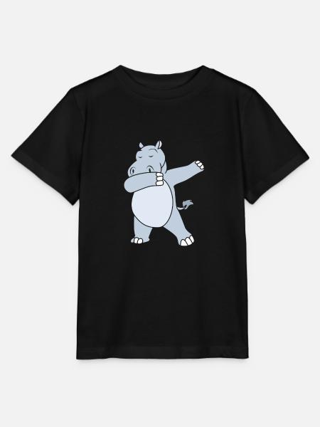 Nilpferd - Stanley/Stella Kinder T-Shirt MINI CREATOR - Schwarz