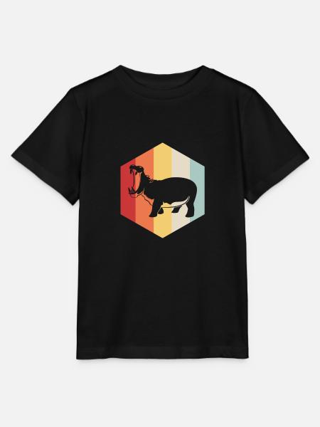 Nilpferd - Stanley/Stella Kinder T-Shirt MINI CREATOR  - Schwarz