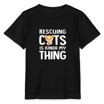 Sauvetage des animaux Droits des animaux Refuge pour animaux de sauvetage des animaux - T-shirt bio MINI CREATOR Stanley/Stella Enfant - noir - Devant - Mikhail (115cm)