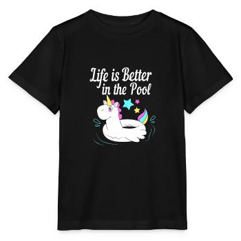 Pool Party - Stanley/Stella MINI CREATOR Kids’ T-Shirt - black - Front - Mikhail (115cm)