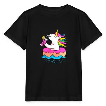 Pool Party - Stanley/Stella Kinder T-Shirt MINI CREATOR  - Schwarz - Vorne - Mikhail (115cm)