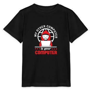 Cyber programmeur cybersécurité Hacker - T-shirt bio MINI CREATOR Stanley/Stella Enfant - noir - Devant - Mikhail (115cm)