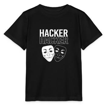 Cyber programmeur cybersécurité Hacker - T-shirt bio MINI CREATOR Stanley/Stella Enfant - noir - Devant - Mikhail (115cm)