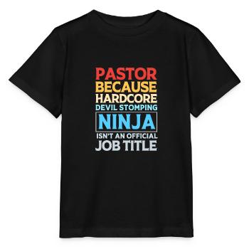 Pastor - Stanley/Stella MINI CREATOR Kids’ T-Shirt - black - Front - Mikhail (115cm)