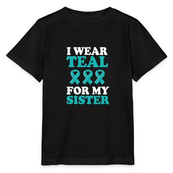 Eierstockkrebs Krebs-Überlebender Krebs - Stanley/Stella Kinder T-Shirt MINI CREATOR  - Schwarz - Vorne - Mikhail (115cm)