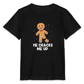 Gingerbread Man Gingerbread Heart Gingerbread Snacking - Stanley/Stella MINI CREATOR Kids’ T-Shirt - black - Front - Mikhail (115cm)