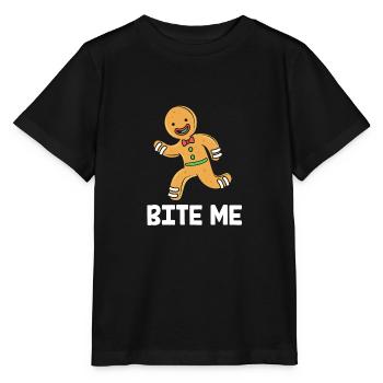 Lebkuchenmann Lebkuchenherz Lebkuchen Naschen - Stanley/Stella Kinder T-Shirt MINI CREATOR  - Schwarz - Vorne - Mikhail (115cm)