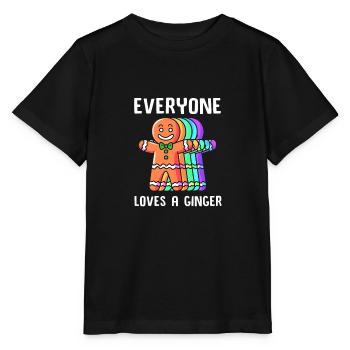 Lebkuchenmann Lebkuchenherz Lebkuchen Naschen - Stanley/Stella Kinder T-Shirt MINI CREATOR  - Schwarz - Vorne - Mikhail (115cm)