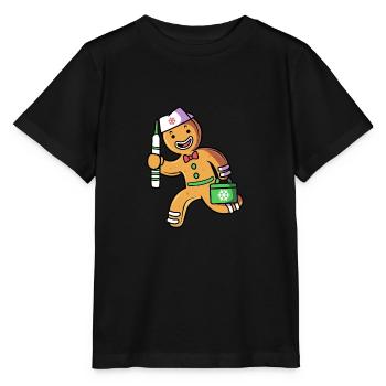 Lebkuchenmann Lebkuchenherz Lebkuchen Naschen - Stanley/Stella Kinder T-Shirt MINI CREATOR  - Schwarz - Vorne - Mikhail (115cm)