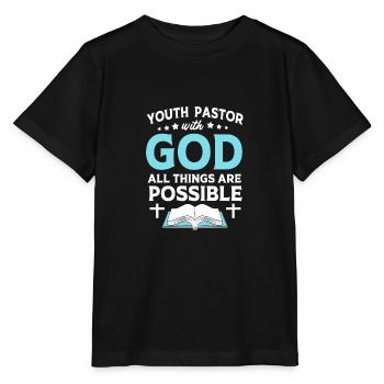 Youth pastor - Stanley/Stella MINI CREATOR Kids’ T-Shirt - black - Front - Mikhail (115cm)