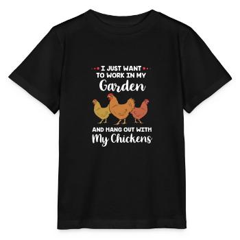 Poulet Volaille - T-shirt bio MINI CREATOR Stanley/Stella Enfant - noir - Devant - Mikhail (115cm)