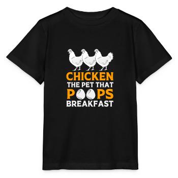 Poulet Volaille - T-shirt bio MINI CREATOR Stanley/Stella Enfant - noir - Devant - Mikhail (115cm)