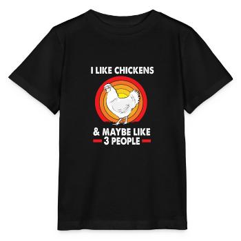 Poulet Volaille - T-shirt bio MINI CREATOR Stanley/Stella Enfant - noir - Devant - Mikhail (115cm)