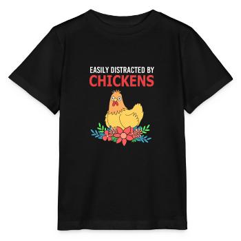 Poulet Volaille - T-shirt bio MINI CREATOR Stanley/Stella Enfant - noir - Devant - Mikhail (115cm)