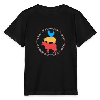 Poulet Volaille - T-shirt bio MINI CREATOR Stanley/Stella Enfant - noir - Devant - Mikhail (115cm)