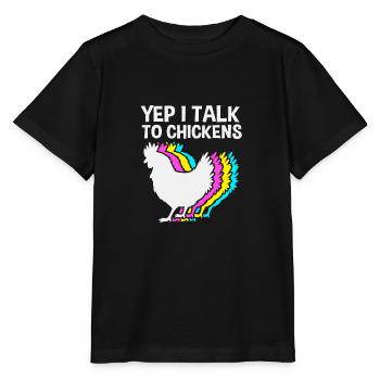 Poulet Volaille - T-shirt bio MINI CREATOR Stanley/Stella Enfant - noir - Devant - Mikhail (115cm)