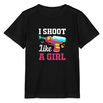 Pistolet à eau - T-shirt bio MINI CREATOR Stanley/Stella Enfant - noir - Devant - Mikhail (115cm)