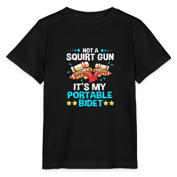 Pistolet à eau - T-shirt bio MINI CREATOR Stanley/Stella Enfant - noir - Devant - Mikhail (115cm)