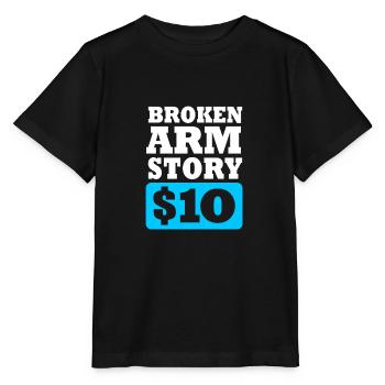Broken Arm Bone Fracture - Stanley/Stella MINI CREATOR Kids’ T-Shirt - black - Front - Mikhail (115cm)