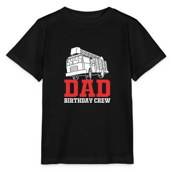 Feuerwehrauto Kindergeburtstag - Stanley/Stella Kinder T-Shirt MINI CREATOR  - Schwarz - Vorne - Mikhail (115cm)