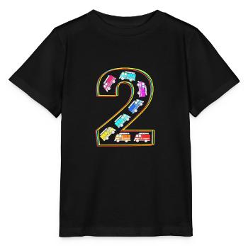 Feuerwehrauto Kindergeburtstag - Stanley/Stella Kinder T-Shirt MINI CREATOR  - Schwarz - Vorne - Mikhail (115cm)