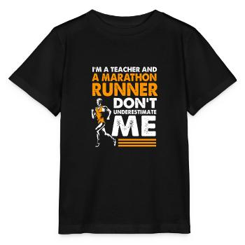Marathon Marathon Runner - Stanley/Stella MINI CREATOR Kids’ T-Shirt - black - Front - Mikhail (115cm)