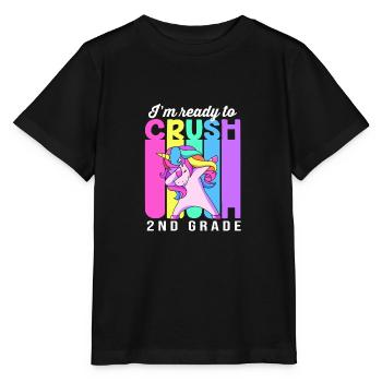 2. Klasse - Stanley/Stella Kinder T-Shirt MINI CREATOR  - Schwarz - Vorne - Mikhail (115cm)