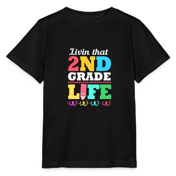 2. Klasse - Stanley/Stella Kinder T-Shirt MINI CREATOR  - Schwarz - Vorne - Mikhail (115cm)