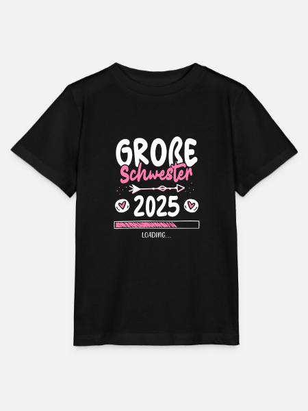 Große Schwester 2025 Loading - Stanley/Stella Kinder T-Shirt MINI CREATOR - Schwarz
