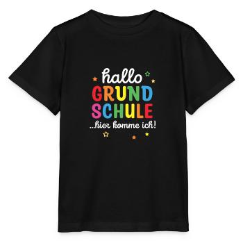 Endlich Schulkind 2023 / Grundschule ich komme - Stanley/Stella Kinder T-Shirt MINI CREATOR  - Schwarz - Vorne - Mikhail (115cm)