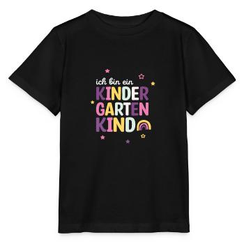 Ich bin ein Kitakind 2023 / Kindergartenkind - Stanley/Stella Kinder T-Shirt MINI CREATOR  - Schwarz - Vorne - Mikhail (115cm)