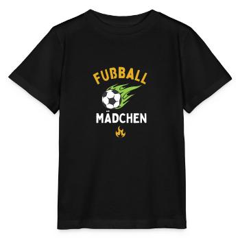 Fußball Mädchen spielen Fußballerin Mädchenfußball - Stanley/Stella Kinder T-Shirt MINI CREATOR  - Schwarz - Vorne - Mikhail (115cm)