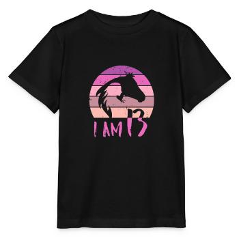 Geburtstag 13 Mädchen Pferd Reiten Stall Dreizehn - Stanley/Stella Kinder T-Shirt MINI CREATOR  - Schwarz - Vorne - Mikhail (115cm)