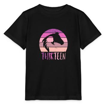Geburtstag 13 Mädchen Pferd Reiten Stall Dreizehn - Stanley/Stella Kinder T-Shirt MINI CREATOR  - Schwarz - Vorne - Mikhail (115cm)