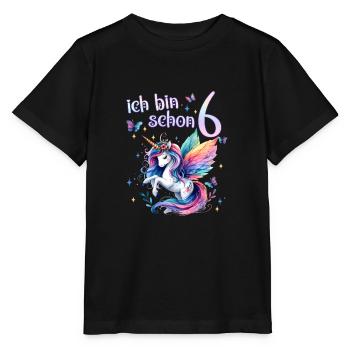 Geburtstag 6 Einhorn Sechster Geburtstag Mädchen 6 - Stanley/Stella Kinder T-Shirt MINI CREATOR  - Schwarz - Vorne - Mikhail (115cm)