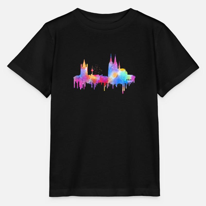 Skyline Cologne - Coloré - T-shirt bio MINI CREATOR Stanley/Stella Enfant - noir