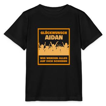Geschenk für Aidan - Stanley/Stella Kinder T-Shirt MINI CREATOR  - Schwarz - Vorne - Mikhail (115cm)
