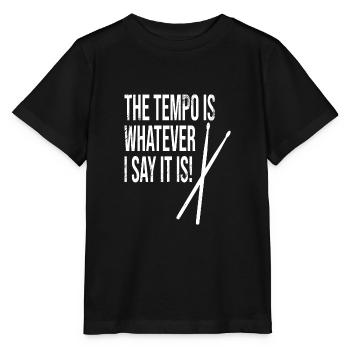 Le tempo est ce que je dis / baguettes - T-shirt bio MINI CREATOR Stanley/Stella Enfant - noir - Devant - Mikhail (115cm)