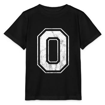 Number 0, zero - Stanley/Stella MINI CREATOR Kids’ T-Shirt - black - Front - Mikhail (115cm)