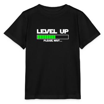 level up please wait - T-shirt bio MINI CREATOR Stanley/Stella Enfant - noir - Devant - Mikhail (115cm)