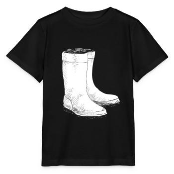 Rubber boots North Sea Baltic Sea Bad weather - Stanley/Stella MINI CREATOR Kids’ T-Shirt - black - Front - Mikhail (115cm)