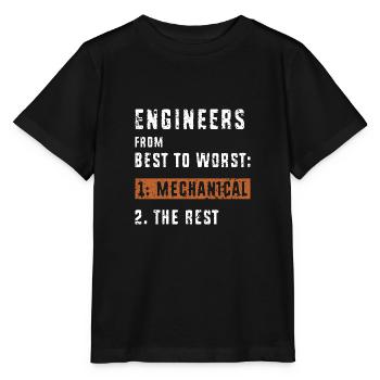 Mechanical Engineer - Stanley/Stella MINI CREATOR Kids’ T-Shirt - black - Front - Mikhail (115cm)