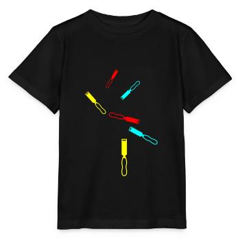 Icône d’outil - T-shirt bio MINI CREATOR Stanley/Stella Enfant - noir - Devant - Mikhail (115cm)