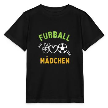Fußball Mädchen spielen Fußballerin Mädchenfußball - Stanley/Stella Kinder T-Shirt MINI CREATOR  - Schwarz - Vorne - Mikhail (115cm)