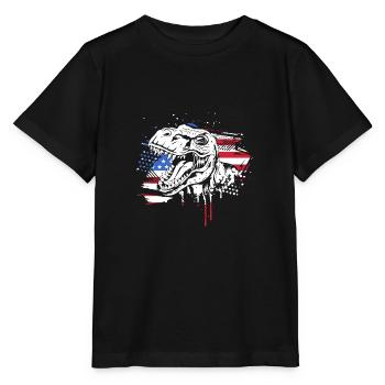 Vierter Juli Nationalfarben Nationalfeiertag USA - Stanley/Stella Kinder T-Shirt MINI CREATOR  - Schwarz - Vorne - Mikhail (115cm)