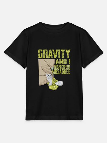 Funny Climber Rock Climbing Gravity - Stanley/Stella Kinder T-Shirt MINI CREATOR - Schwarz
